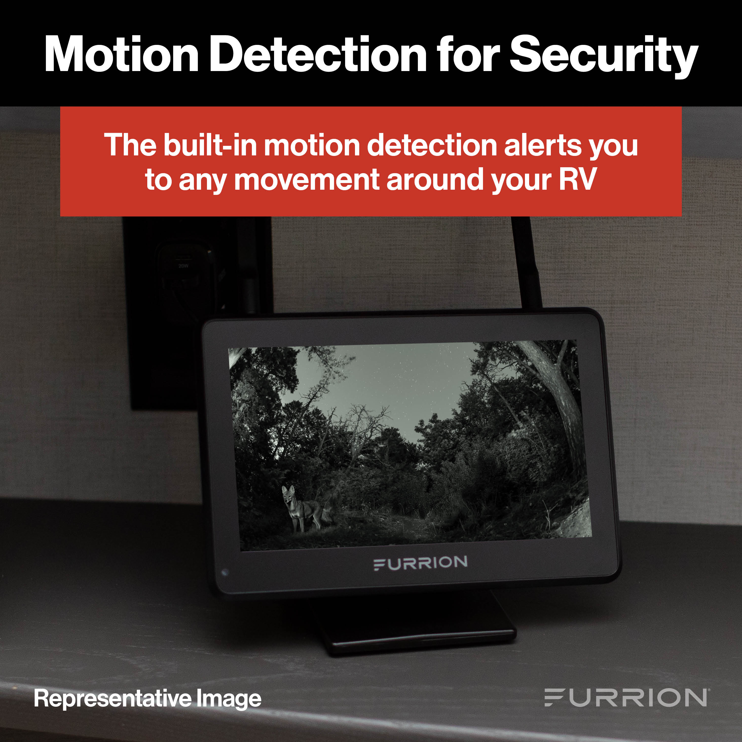Furrion Vision S®+ RV Observation System - Sharkfin Camera with Bracket #FCNFDTASF