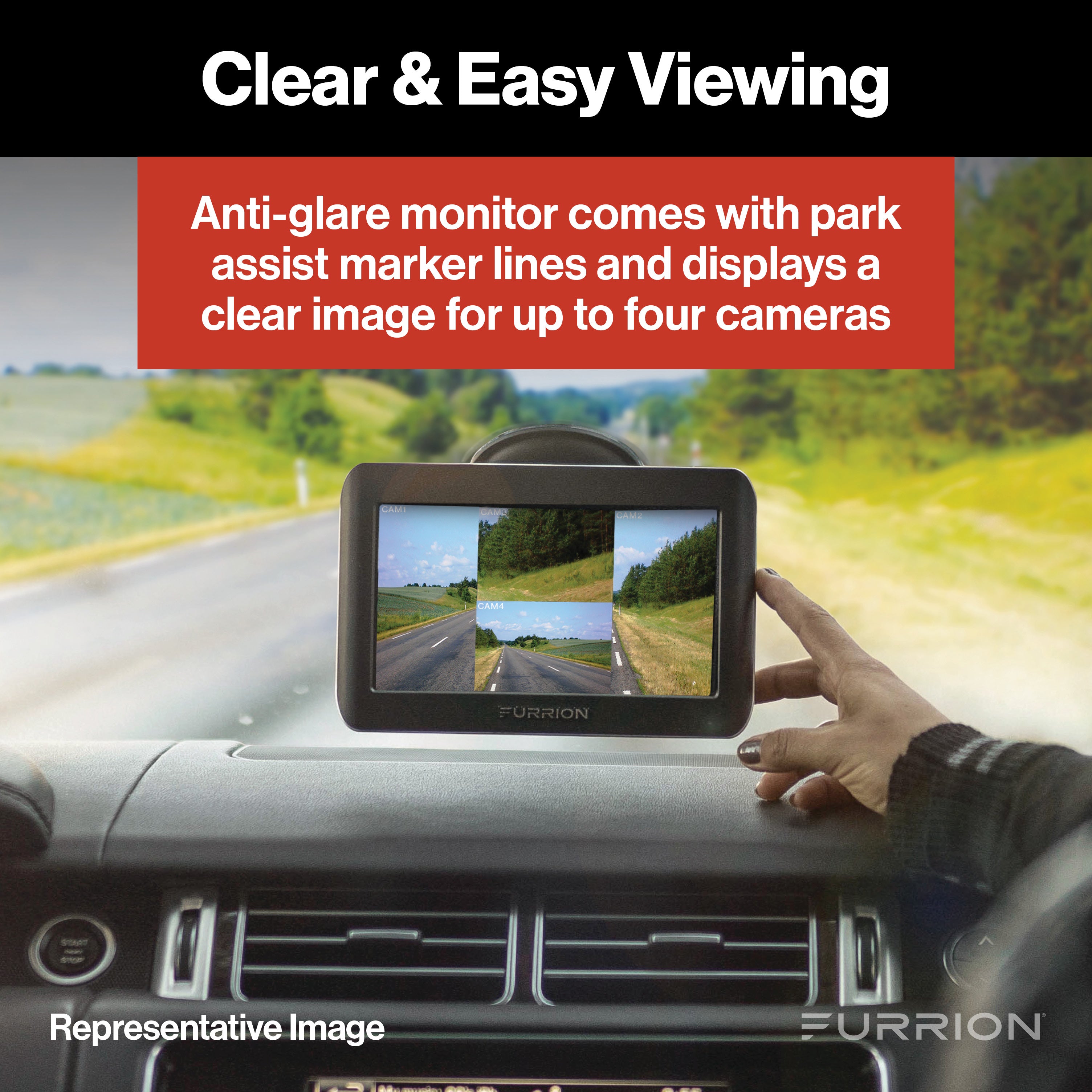 Furrion Vision S® RV Backup Camera System with 5" Monitor - Rear Camera & LED Marker Light #FOS05TASM