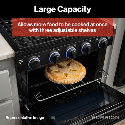 Furrion Chef Collection® Built-in Gas RV Oven - 21" Black #FG21MA1EA-BG