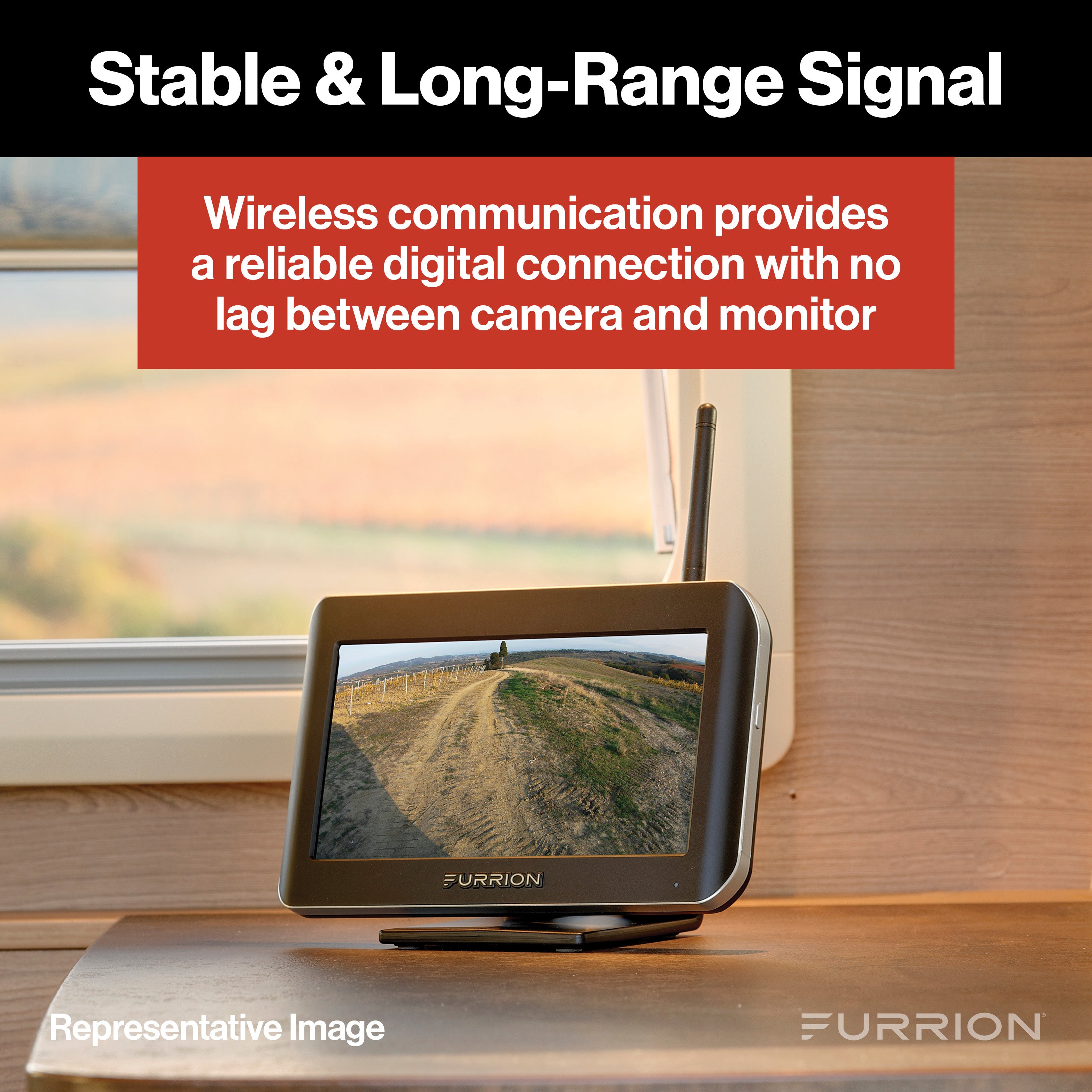 Furrion Vision S® RV Backup Camera System with 5" Monitor - Rear Camera & LED Marker Light #FOS05TASM