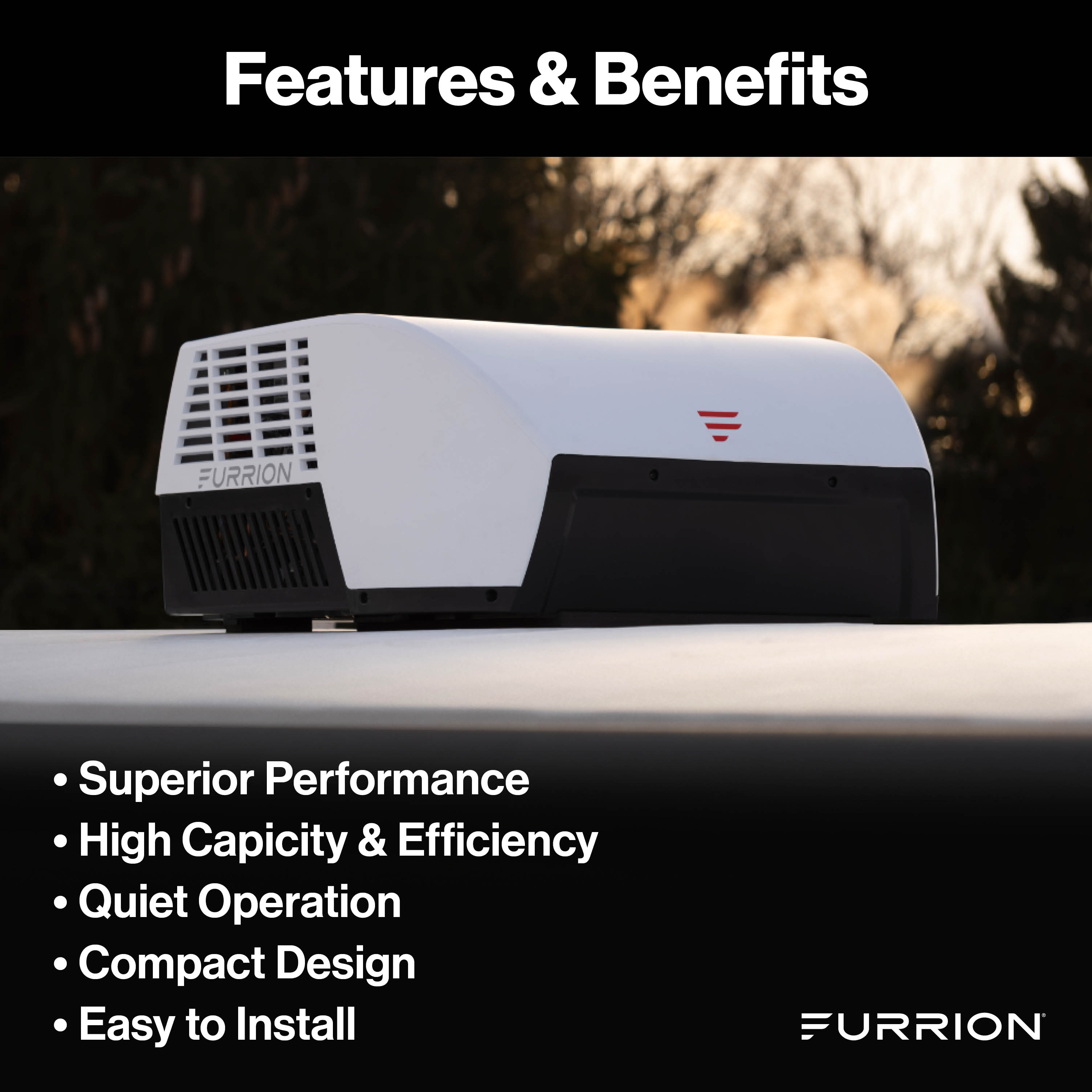 Furrion Chill® Cube Variable Speed RV Rooftop Air Conditioner (R32) - 18K BTU, Ducted