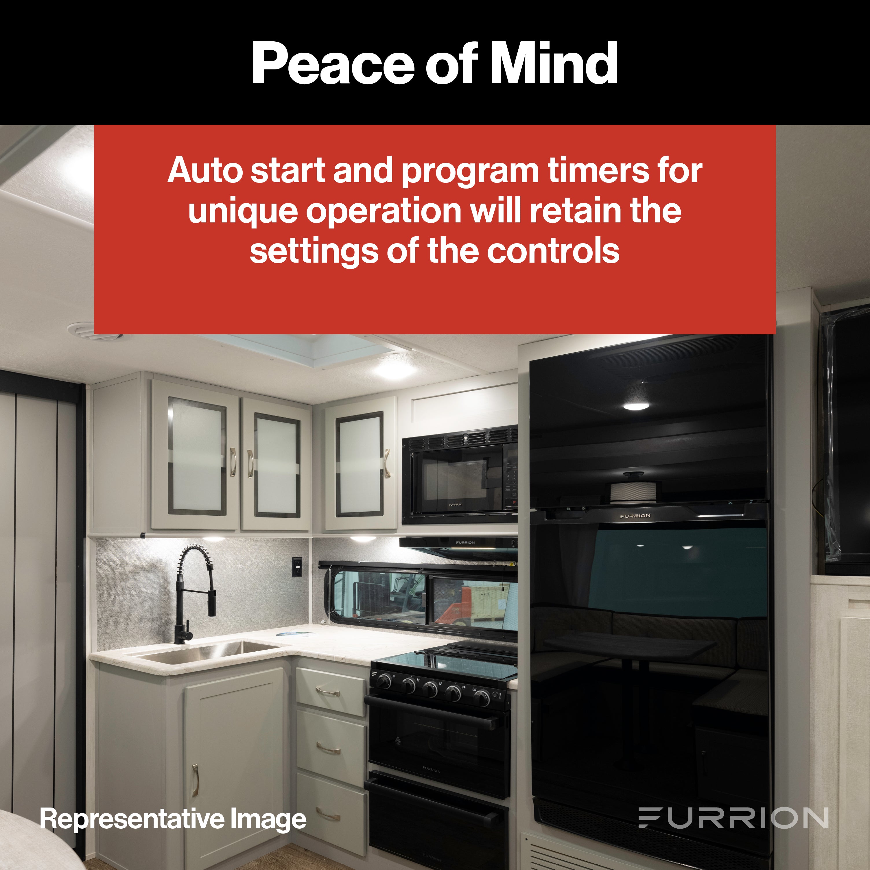 Furrion Chill® Multi-Zone RV Air Conditioner Controller - Black (R410A Refrigerant Compatible) #FACC12ZA-BL