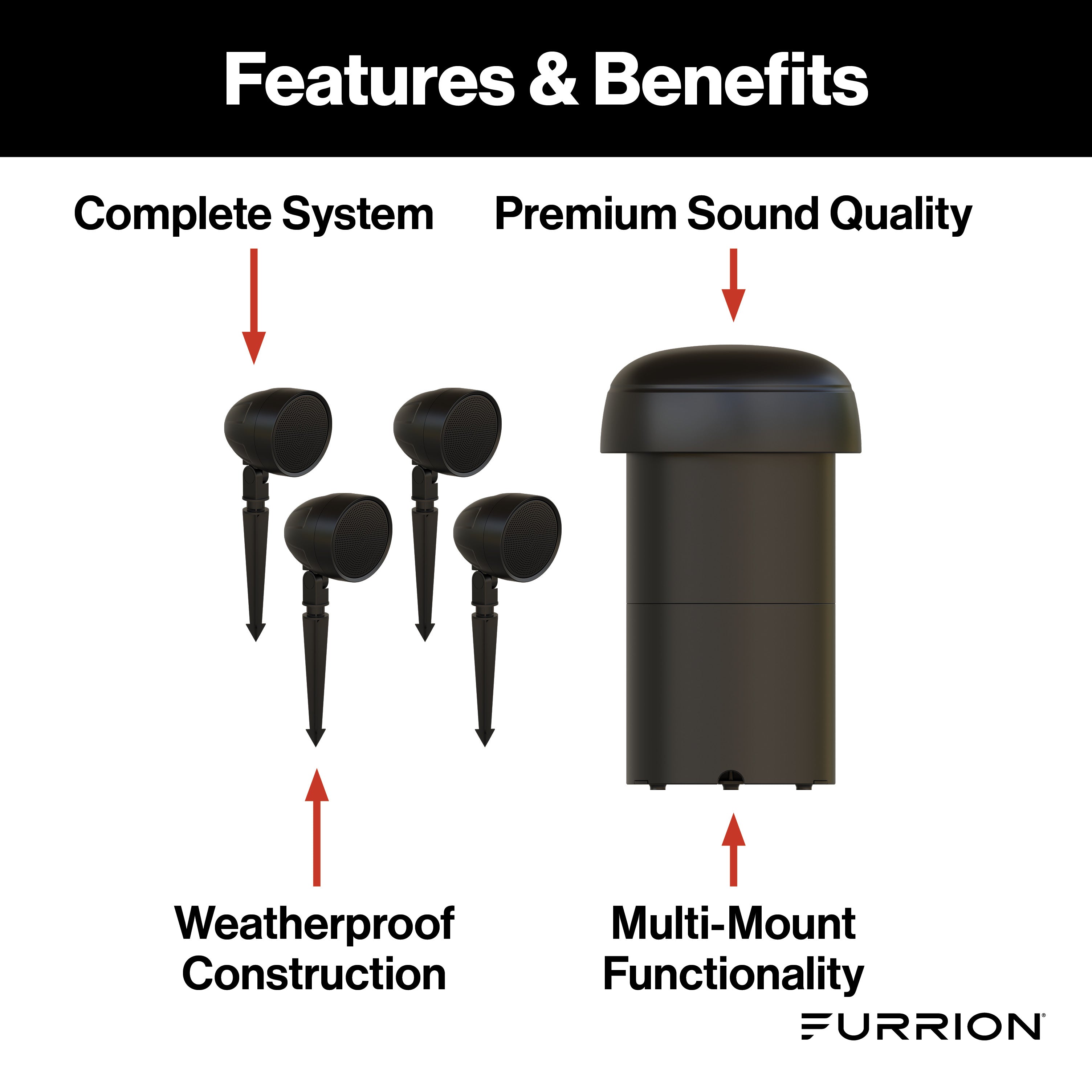 Furrion Aurora® 4.1 Landscape Speaker System - Veranda Series