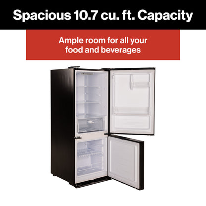 Furrion RV Refrigerator - 12V, 10.7 cu. ft., Dual Swing Doors, Bottom Door Freezer