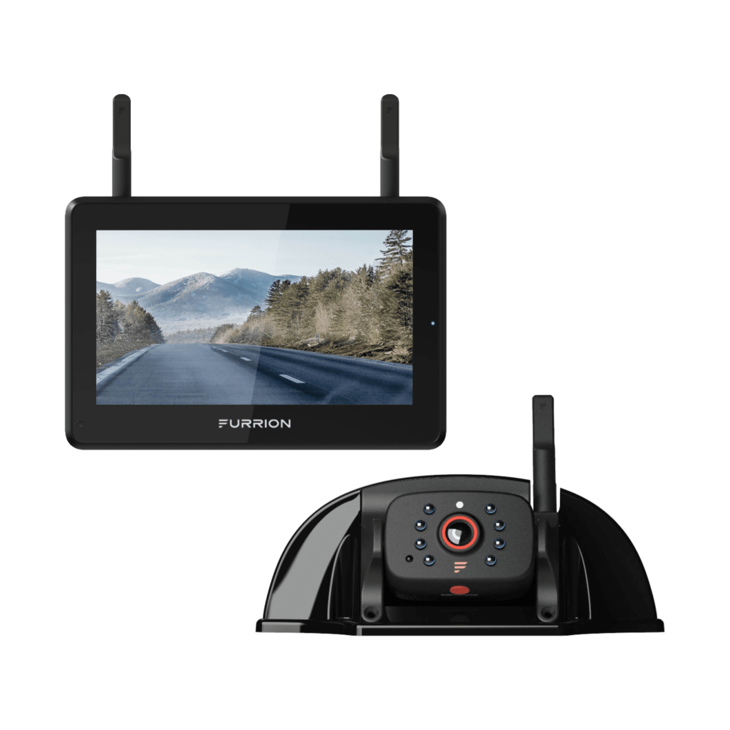 Furrion Vision S®+ RV Observation System - 7" Monitor, Sharkfin Camera #FOS7HTASF