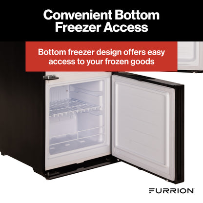 Furrion RV Refrigerator - 12V, 10.7 cu. ft., Dual Swing Doors, Bottom Door Freezer