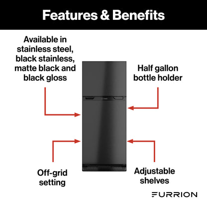 Furrion Arctic® 12V RV Refrigerator - 8 cu. Ft, No Panels