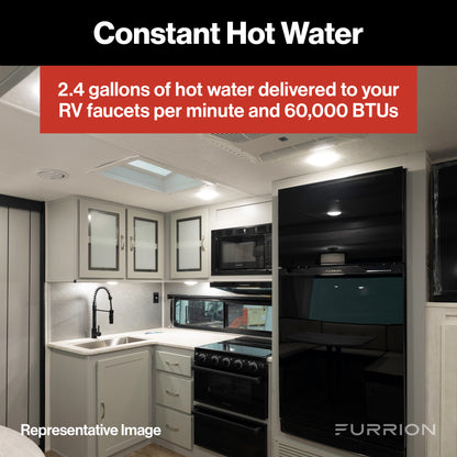 Furrion RV Tankless Gas Water Heater with Door - 2.4 GPM