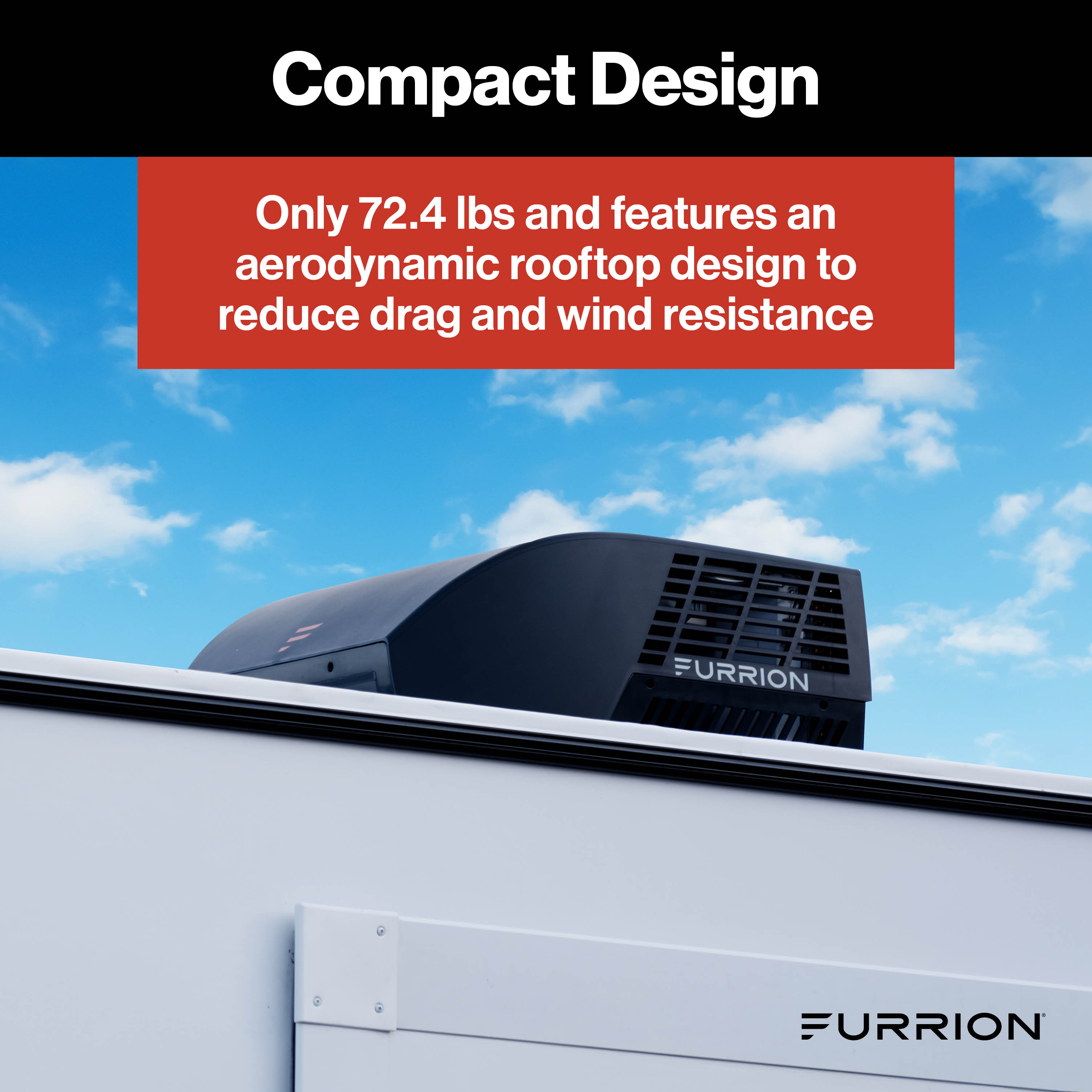 Furrion Chill® Cube Variable Speed RV Rooftop Air Conditioner (R32) - 18K BTU, Ducted
