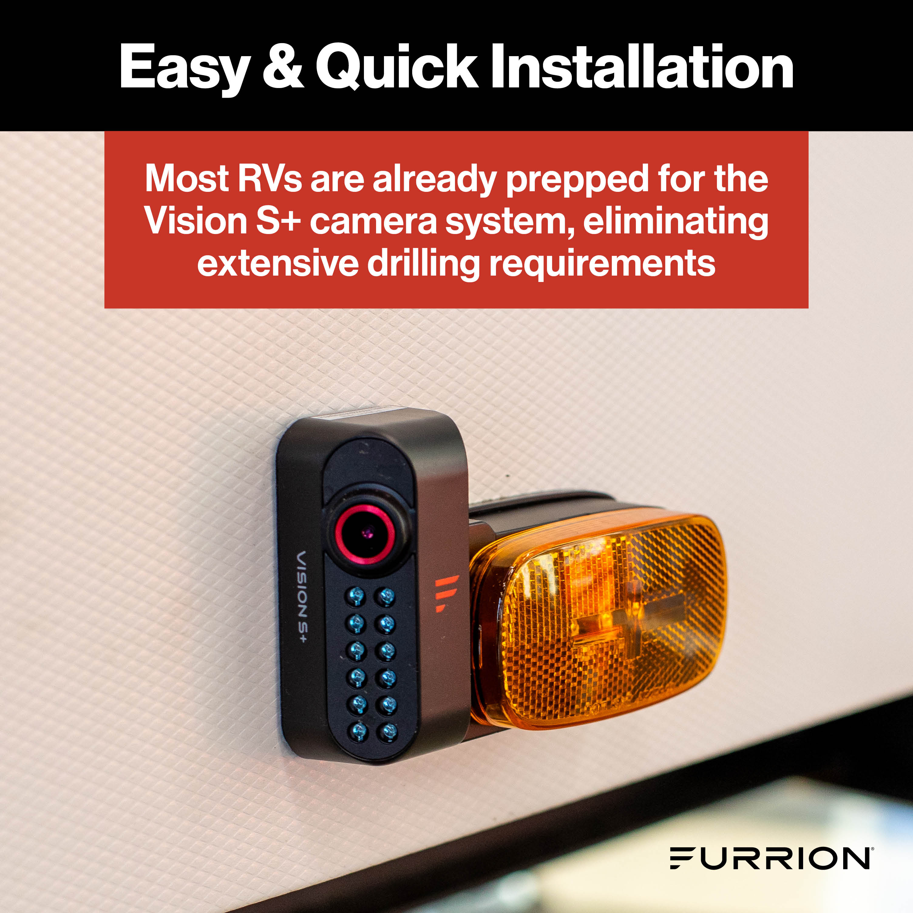 Furrion Vision S®+ RV Observation System - 7" Monitor, Side Cameras with LED Marker Lights, Sharkfin Camera #FOS7HTAEN