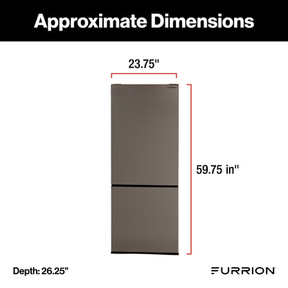 Furrion RV Refrigerator - 12V, 10.7 cu. ft., Dual Swing Doors, Bottom Door Freezer