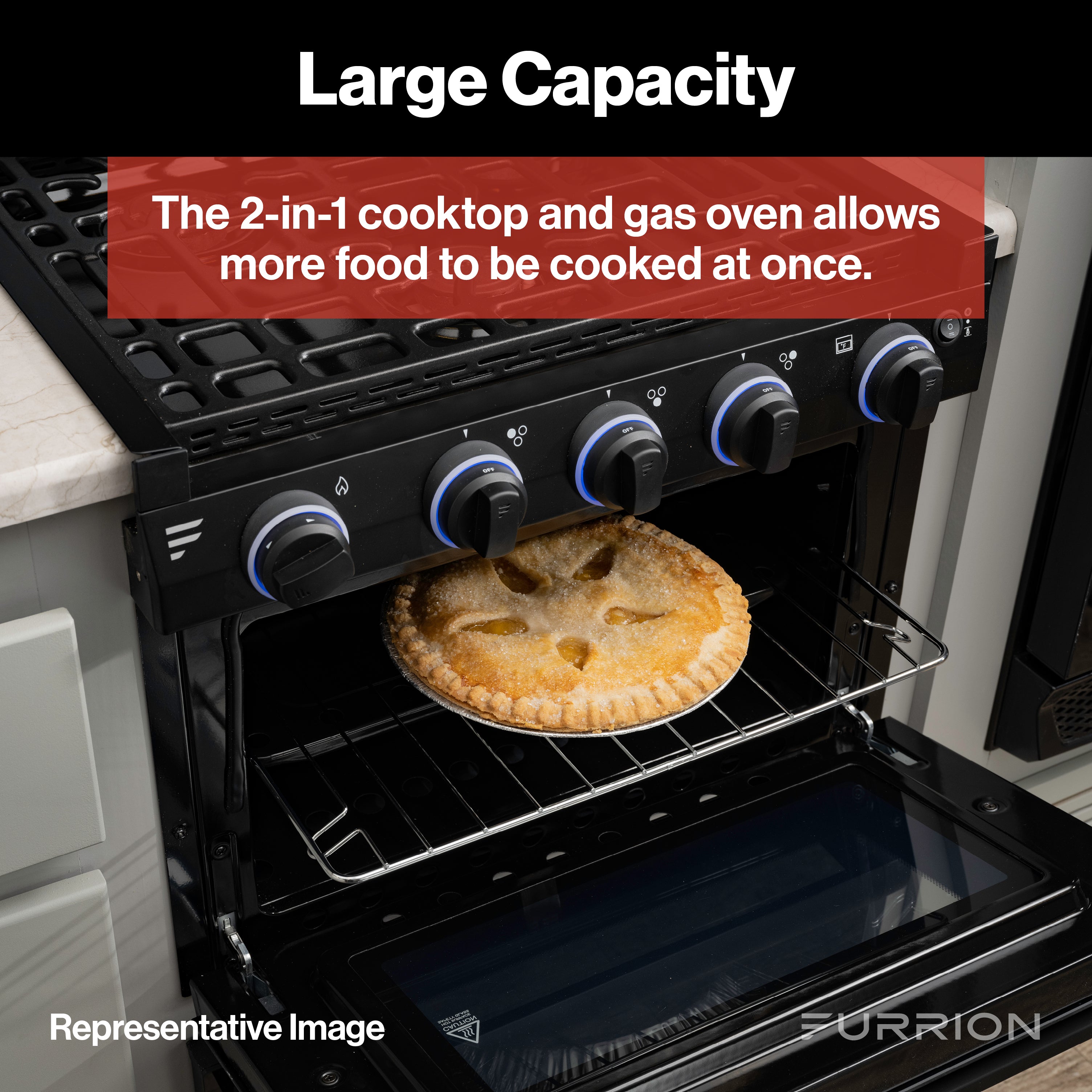 Furrion 2-in-1 RV Gas Range Oven - 21"