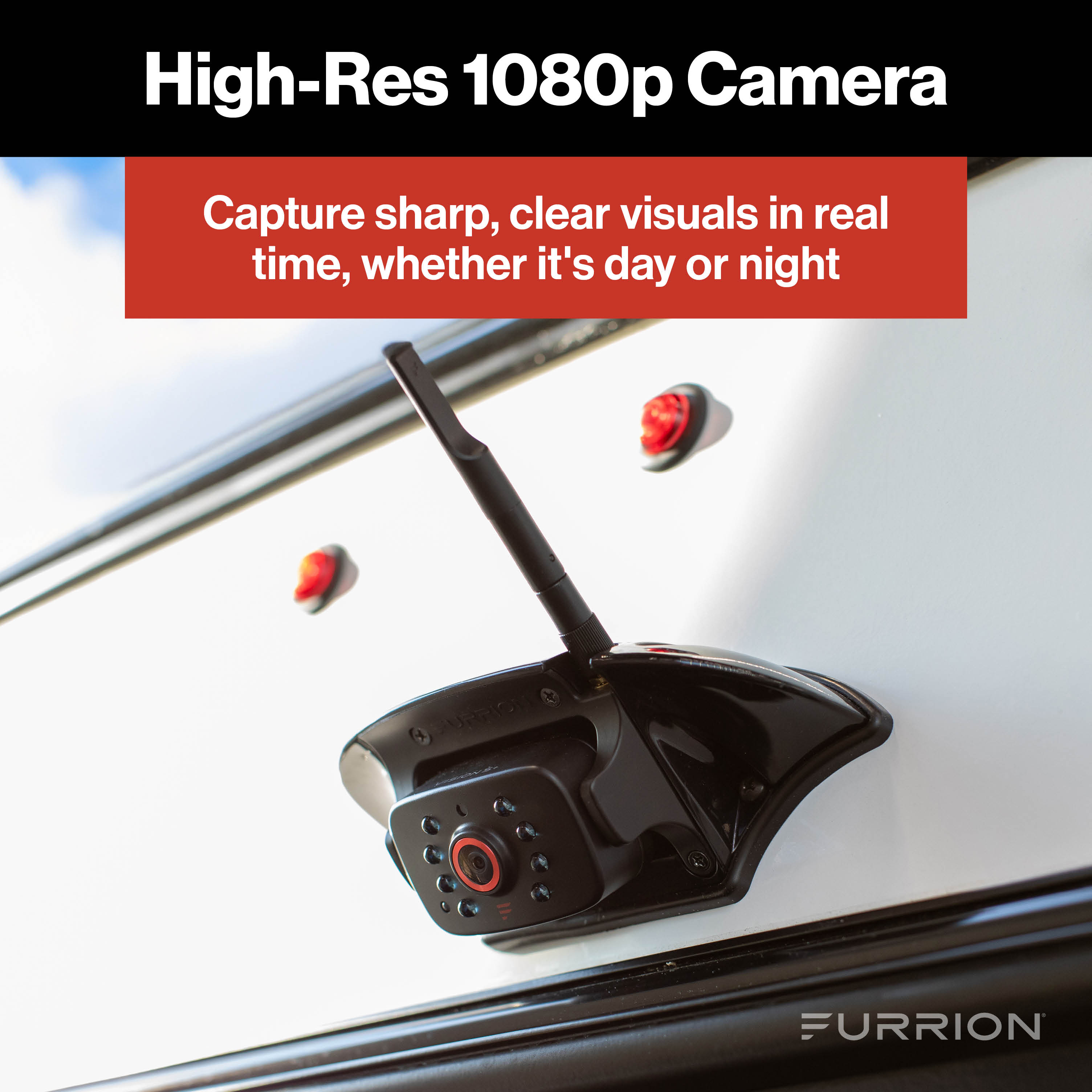 Furrion Vision S®+ RV Observation System - Sharkfin Camera with Bracket #FCNFDTASF