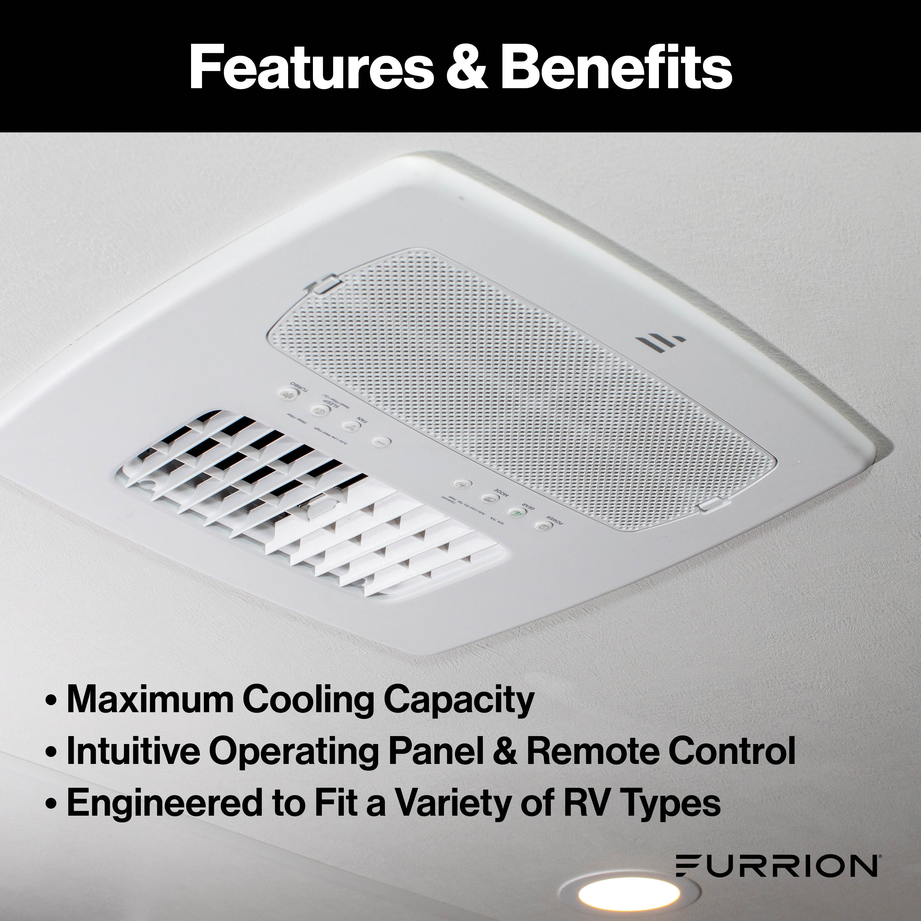 Furrion Chill® Cube Ducted Air Distribution Box (R32) with Remote - White #FACT18VSDA-PS-AM