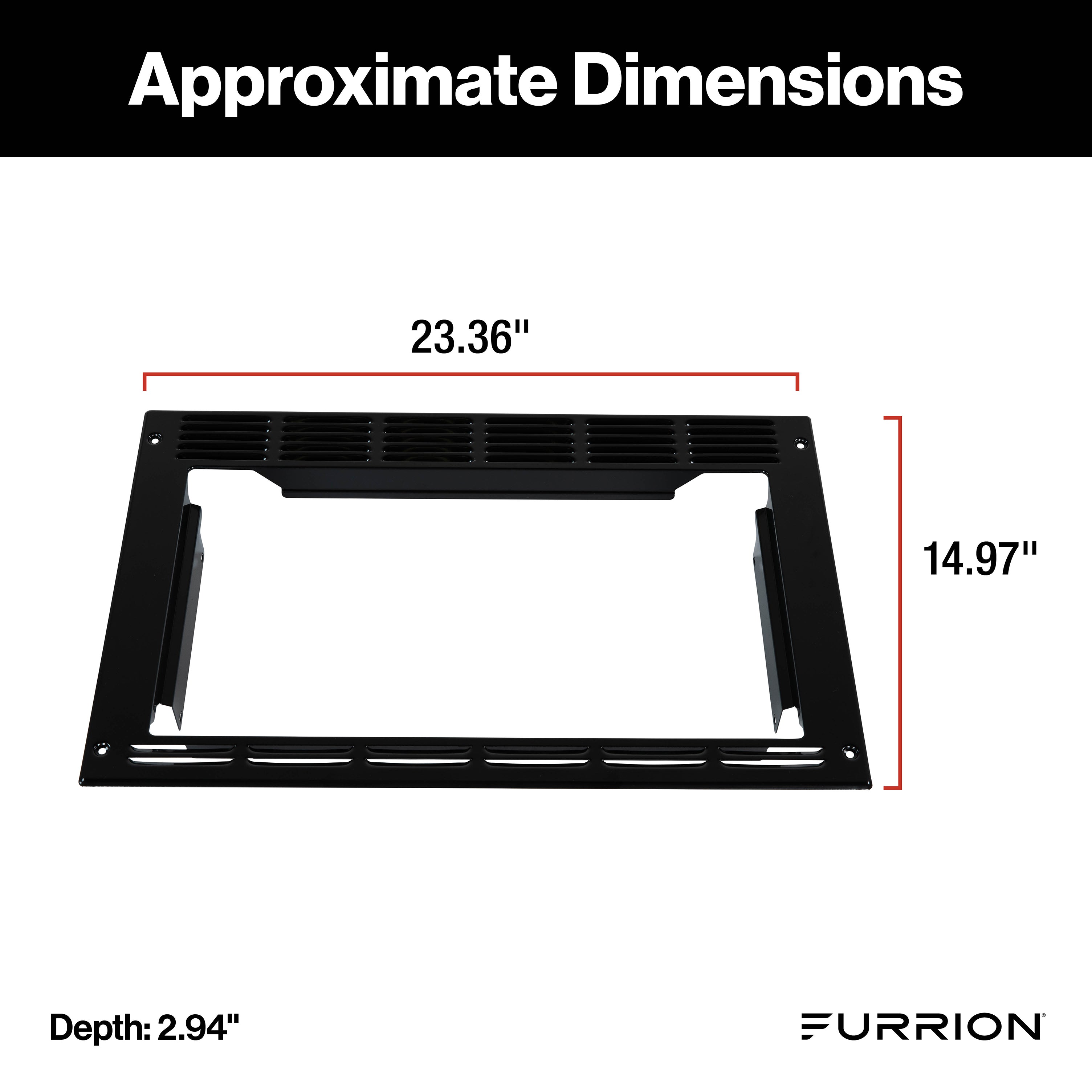 Furrion Trim Kit for 0.9 cu. ft. Built-In Convection Microwave Oven with Air Fryer #FMAML09-BL-TK